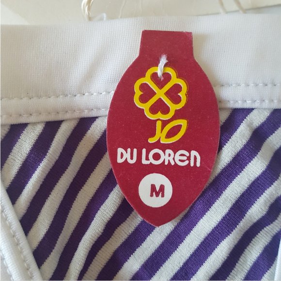 Lot of 2, bikini by du Loren (vintage) size M stripes nwt - Picture 8 of 12
